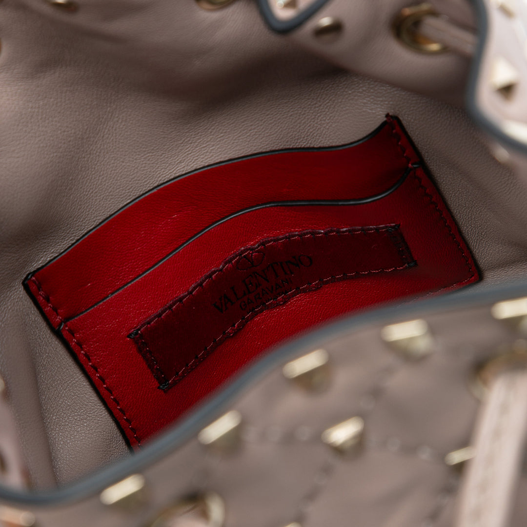Valentino Small Cuir Rockstud Spike Bucket Sac