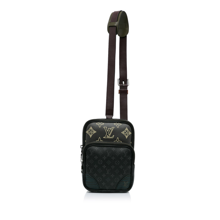 Monogram Eclipse Amazone Patchwork Sling Bag Black - Gaby Paris