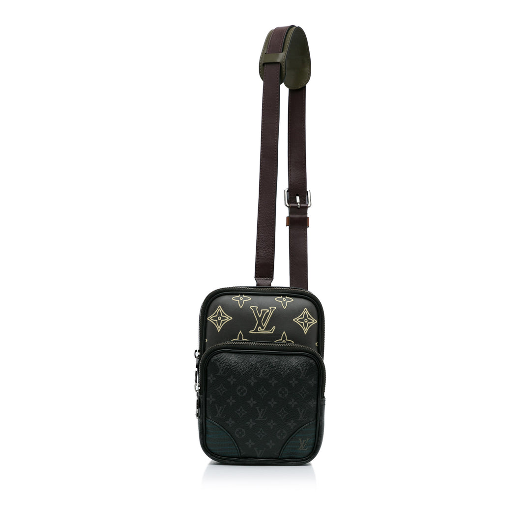 Louis Vuitton Monogram Eclipse Amazone Patchwork Sling Bag Black - GABY PARIS