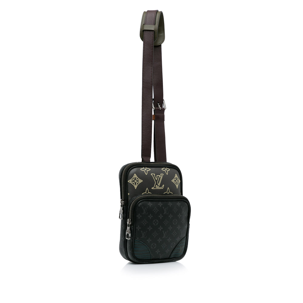 Louis Vuitton Monogram Eclipse Amazone Patchwork Sling Bag Black - GABY PARIS