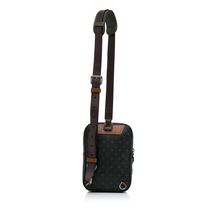 Monogram Eclipse Amazone Patchwork Sling Bag Black - Gaby Paris