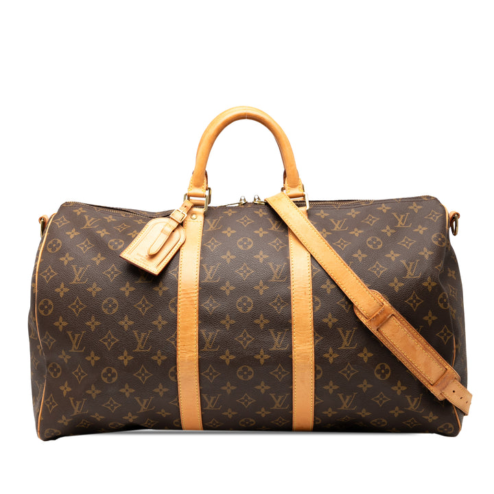 Louis Vuitton Monogram Keepall Bandouliere 50 Marron