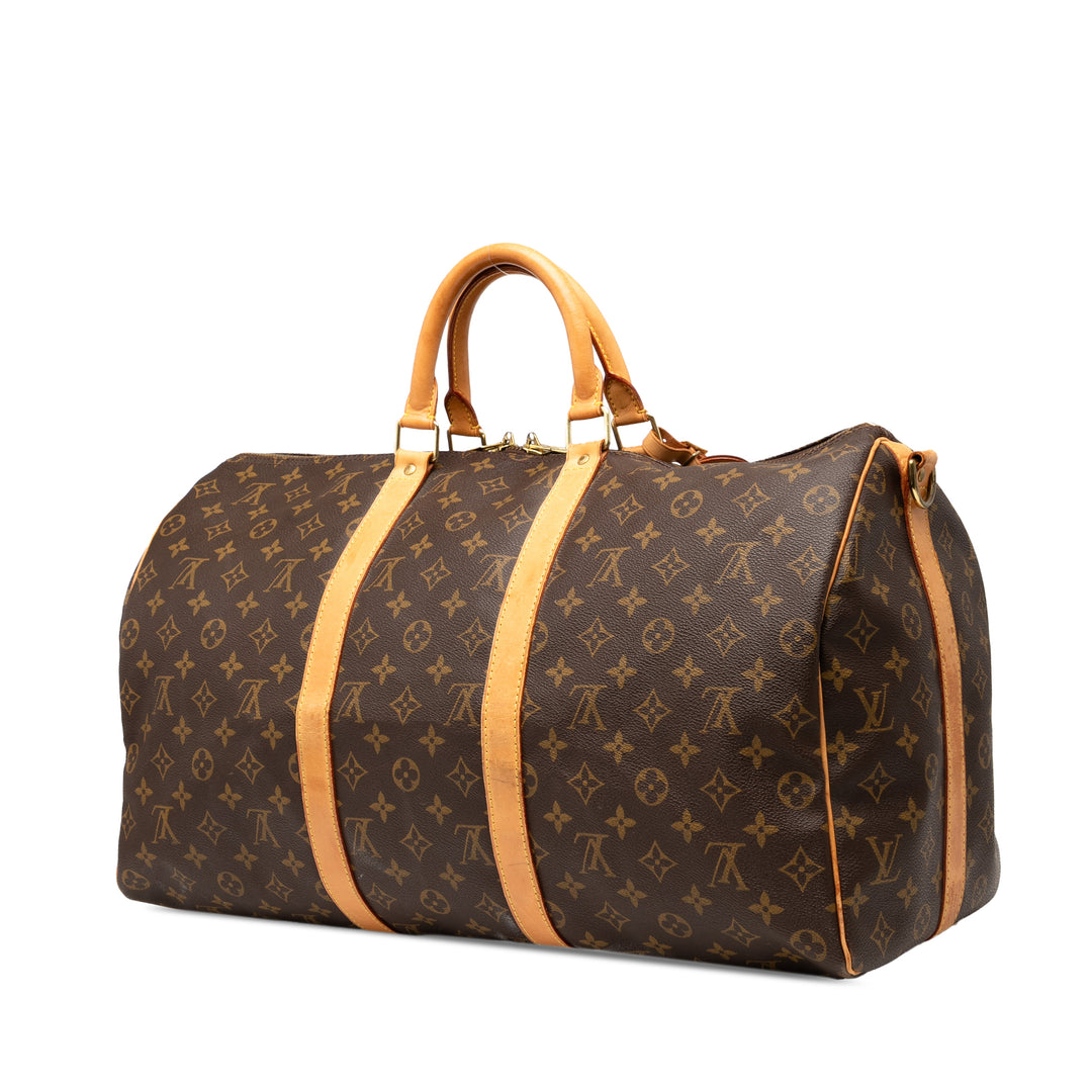 Louis Vuitton Monogram Keepall Bandouliere 50 Marron