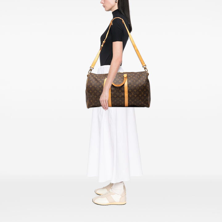 Louis Vuitton Monogram Keepall Bandouliere 50 Marron