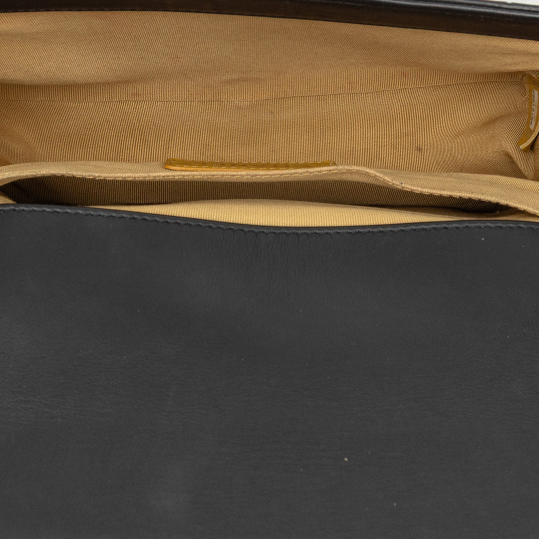 Chanel Medium Croc embossé Cuir Graffiti Cocodile Boy à rabat