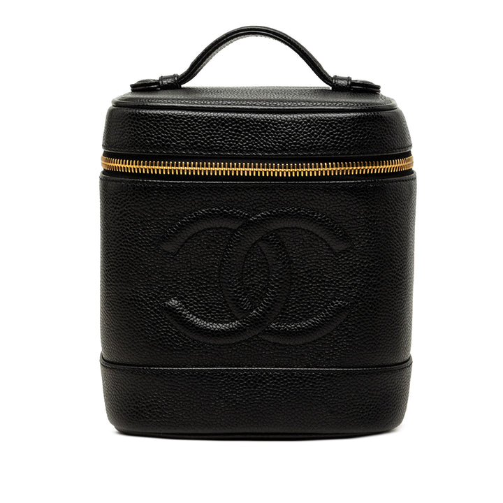 Chanel CC Vanity Cuir caviar Noir – vue principale – GABY PARIS