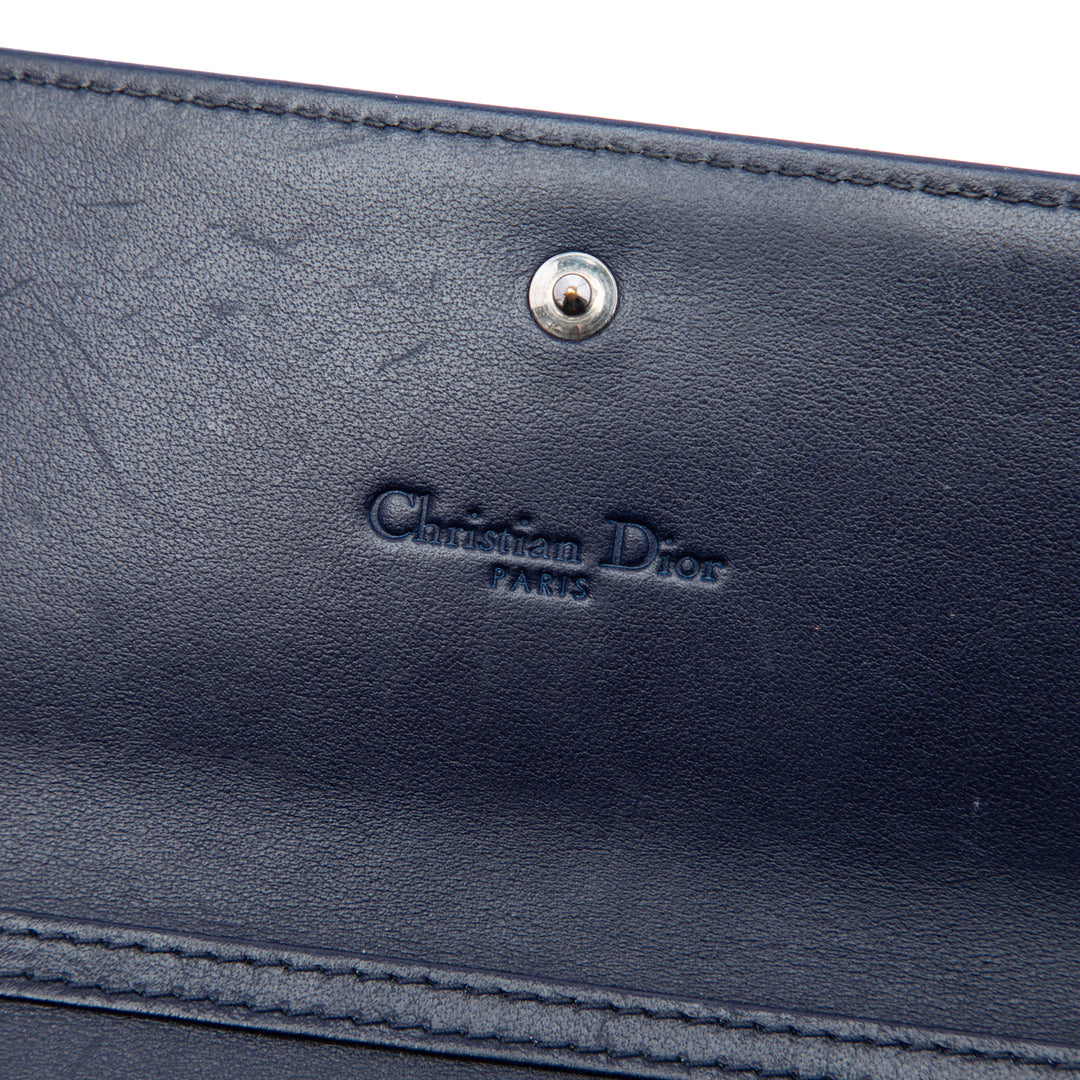 Dior Cuir verni Cannage Lady Dior Wallet on Chain
