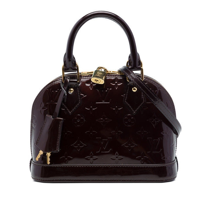 Louis Vuitton Sac à main Alma Monogram BB Cuir verni Violet – vue principale – GABY PARIS