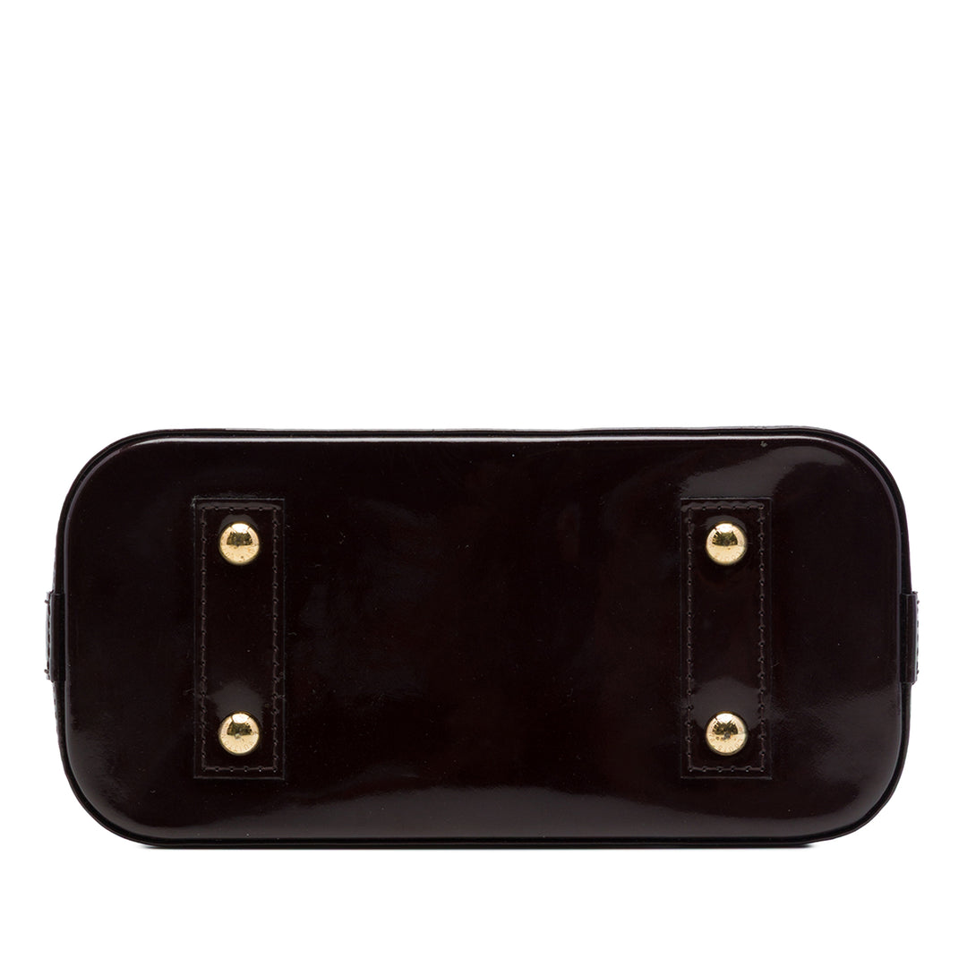 Louis Vuitton Sac à main Alma Monogram BB Cuir verni Violet – vue 3 – GABY PARIS