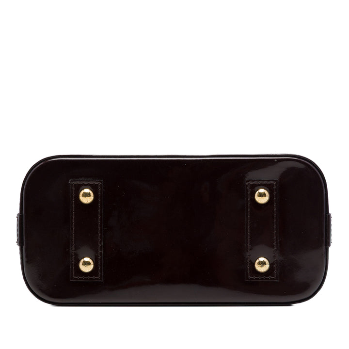Louis Vuitton Sac à main Alma Monogram BB Cuir verni Violet – vue 3 – GABY PARIS