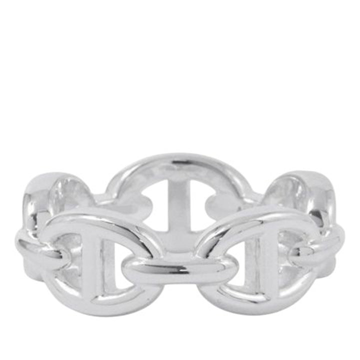 Hermès Sterling Argenté Chaine d'Ancre Enchainee Bague Argenté