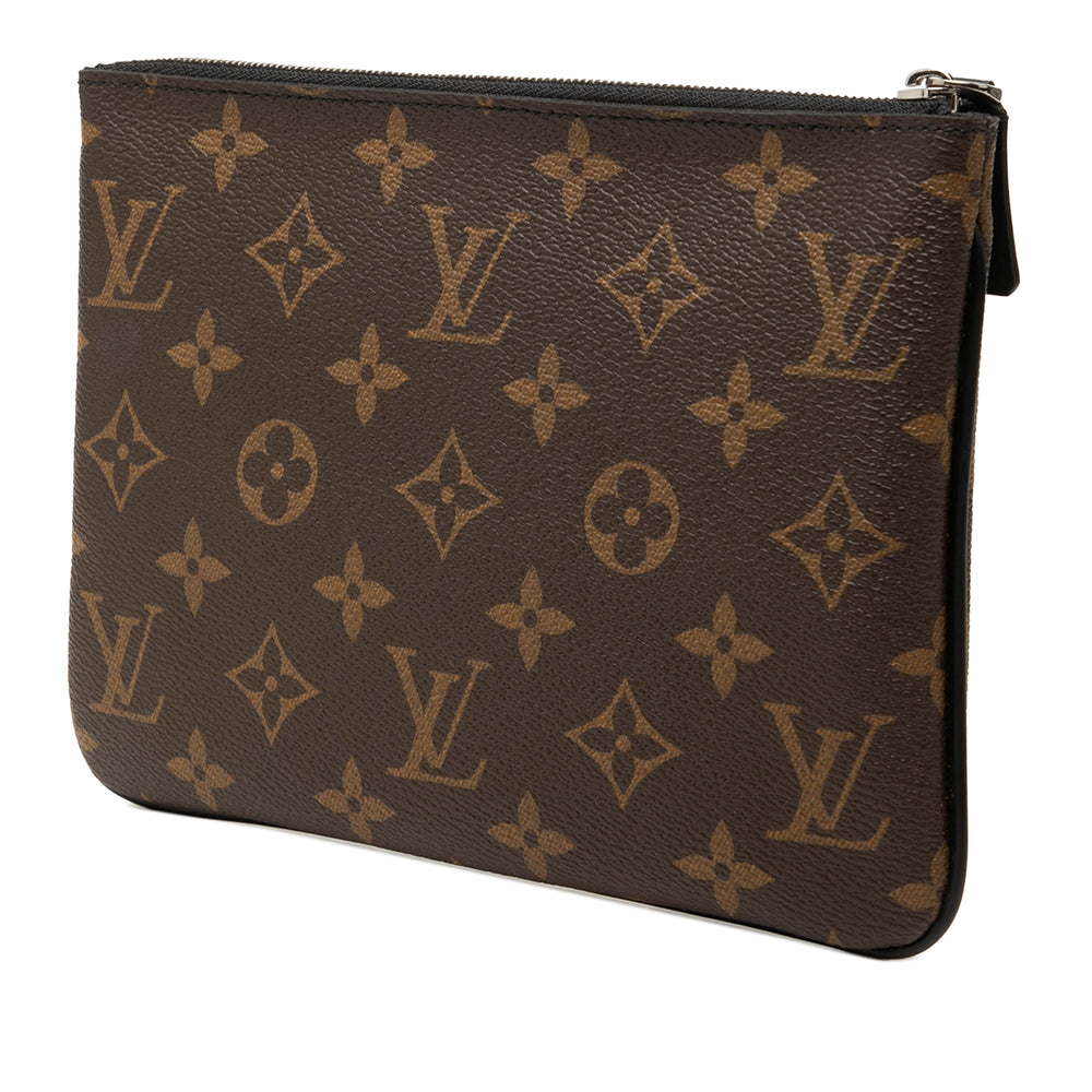 Louis Vuitton Stripes Pochette Plate PM Monogram Marron – vue 2 – GABY PARIS