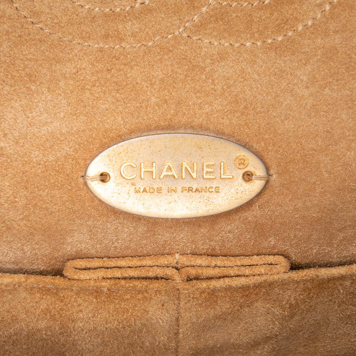 Chanel Medium Classic Cuir de veau Wild Stitch Double rabat Noir