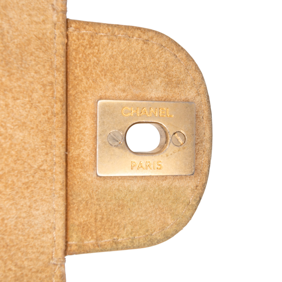 Chanel Medium Classic Cuir de veau Wild Stitch Double rabat Noir