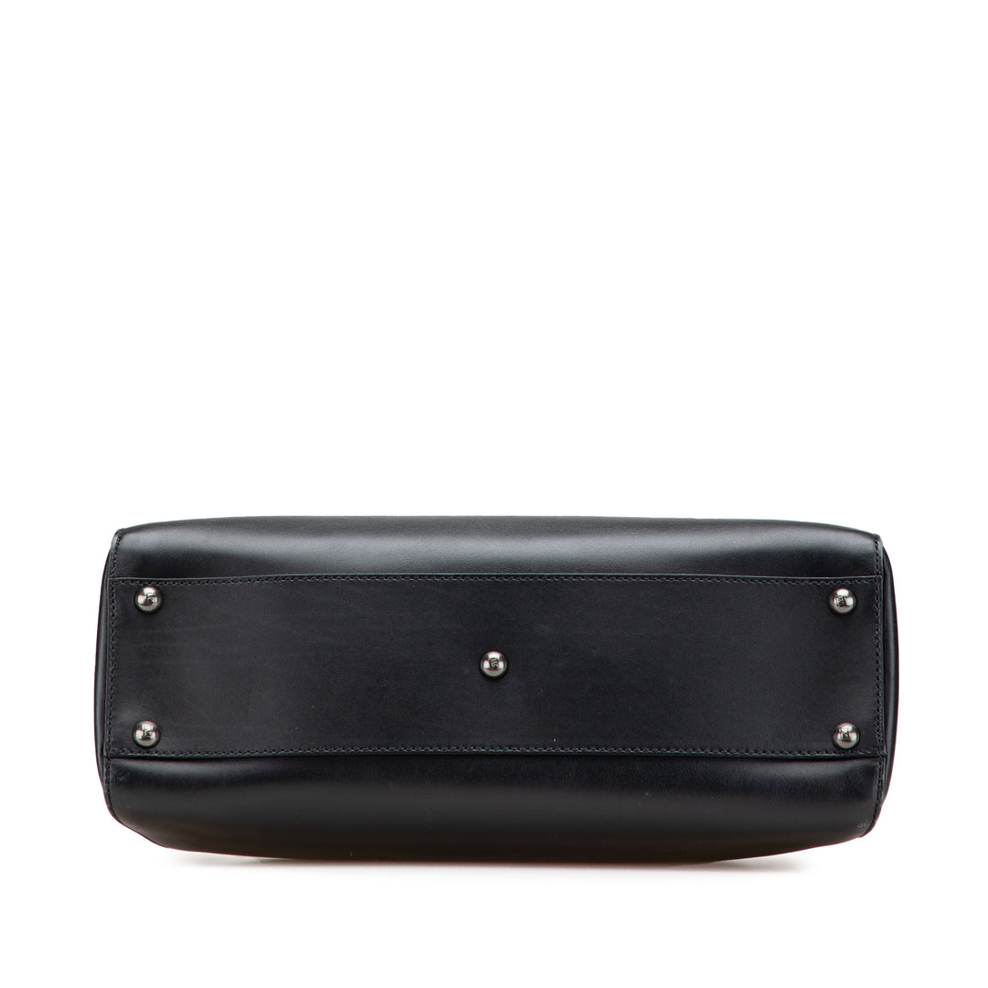 Fendi Medium Shiny Nappa Peekaboo Iconic Sac cartable Noir – GABY PARIS Authentique
