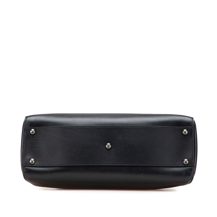 Fendi Medium Shiny Nappa Peekaboo Iconic Sac cartable Noir – GABY PARIS Authentique