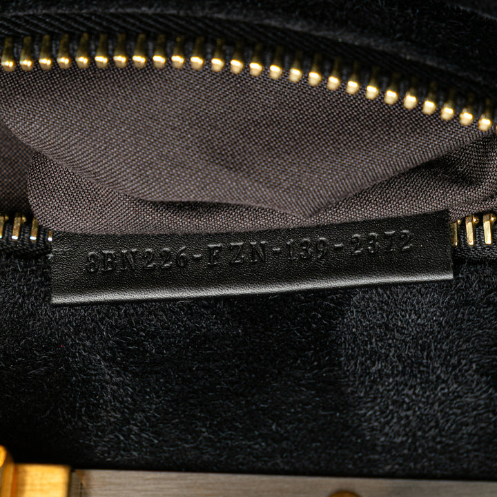 Fendi Medium Shiny Nappa Peekaboo Iconic Sac cartable Noir – GABY PARIS Authentique