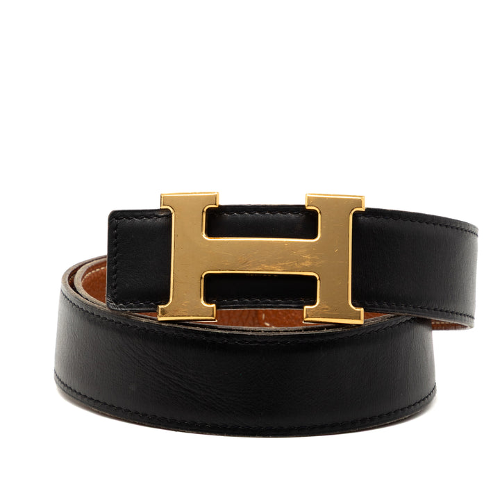 Hermès Box Veau et Togo Constance H Reversible Belt