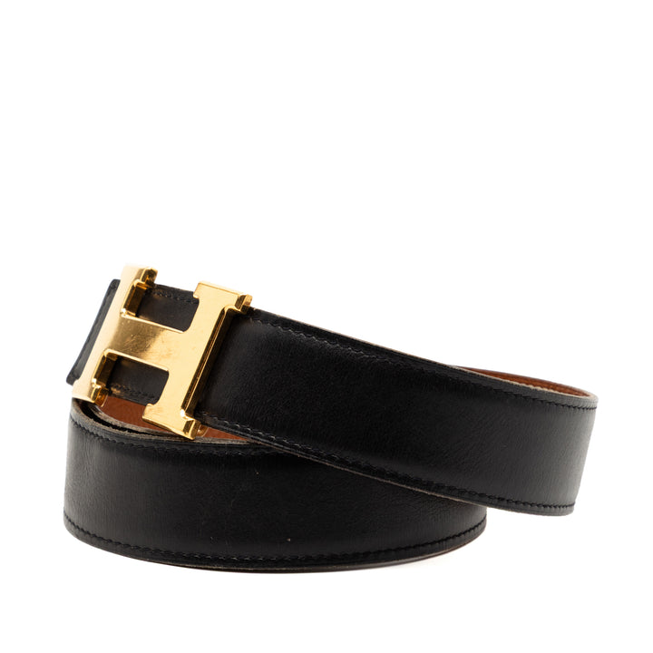 Hermès Box Veau et Togo Constance H Reversible Belt