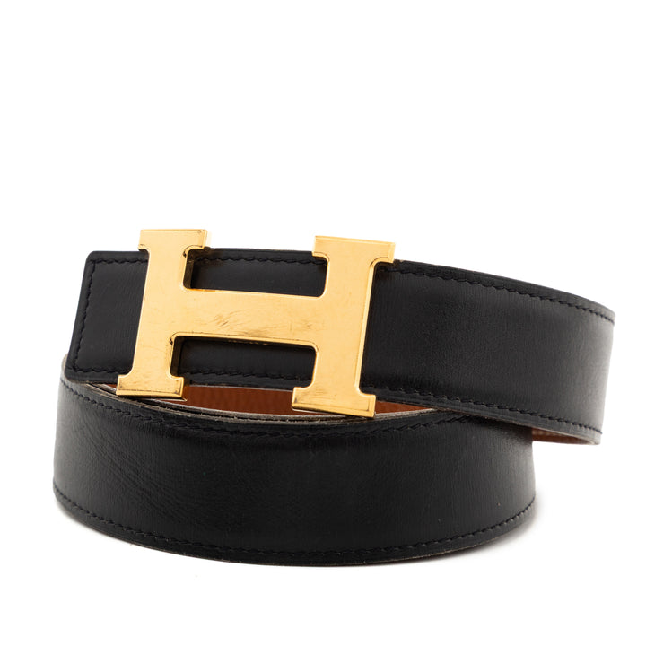 Hermès Box Veau et Togo Constance H Reversible Belt