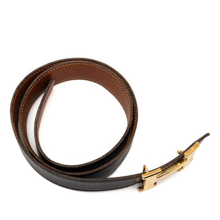 Hermès Box Veau et Togo Constance H Reversible Belt