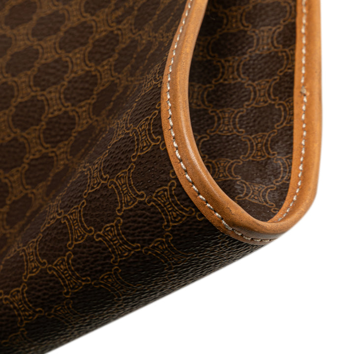 Macadam Coated Canvas Clutch Brown - Gaby Paris