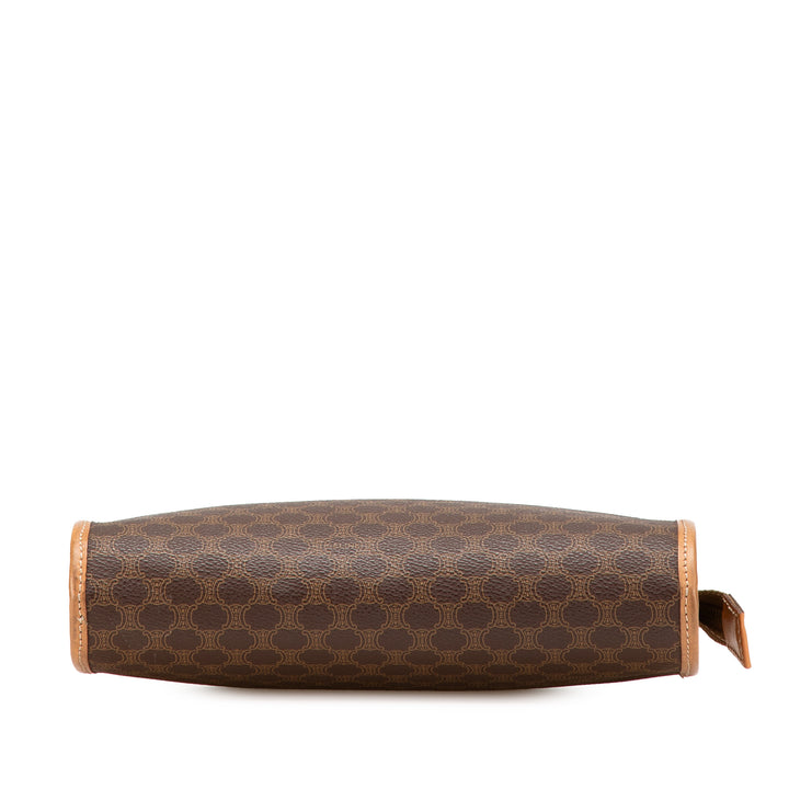 Macadam Coated Canvas Clutch Brown - Gaby Paris