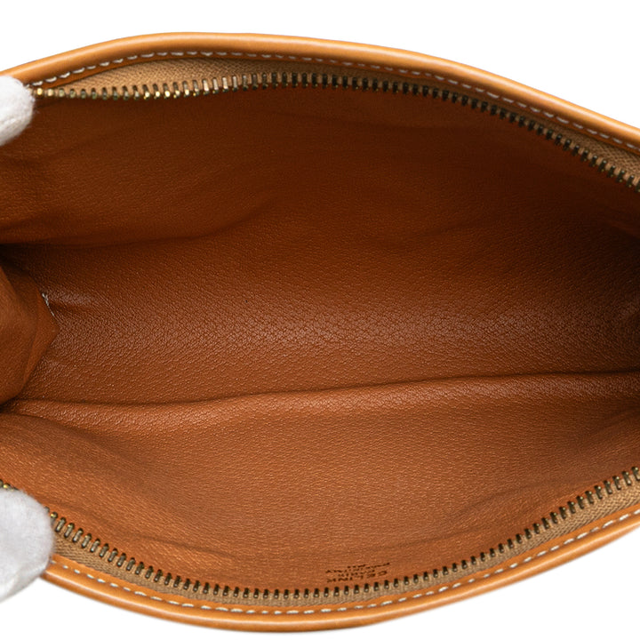 Macadam Coated Canvas Clutch Brown - Gaby Paris