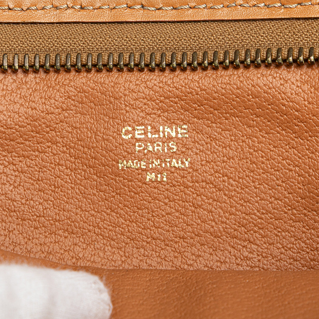 Macadam Coated Canvas Clutch Brown - Gaby Paris
