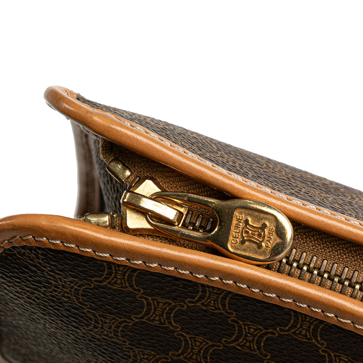Macadam Coated Canvas Clutch Brown - Gaby Paris