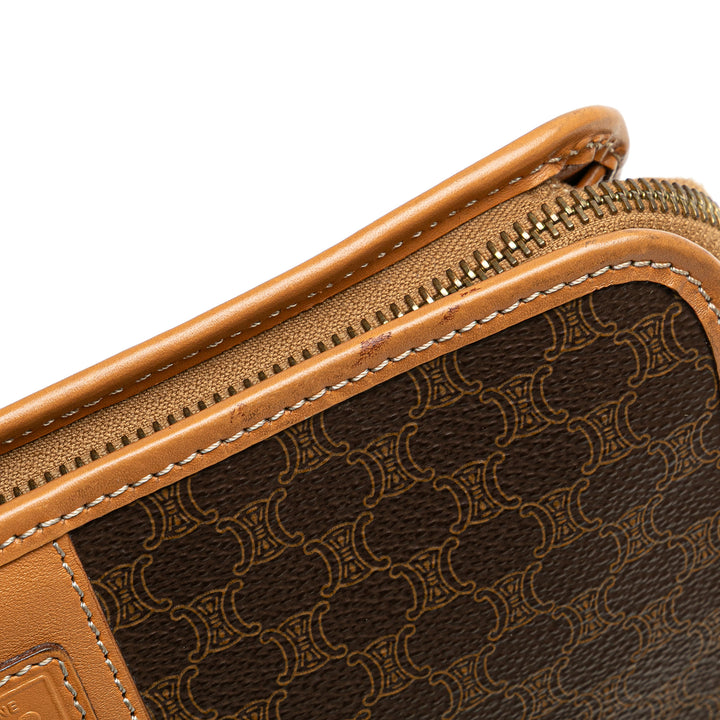 Macadam Coated Canvas Clutch Brown - Gaby Paris