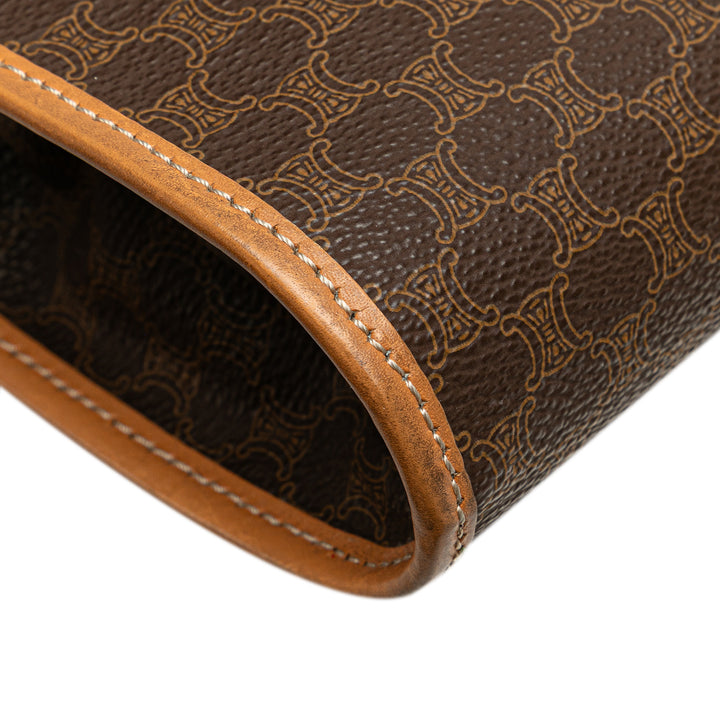 Macadam Coated Canvas Clutch Brown - Gaby Paris