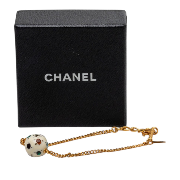 CC plaqué Resin et Cristal Soccer Ball Charm Bracelet Doré