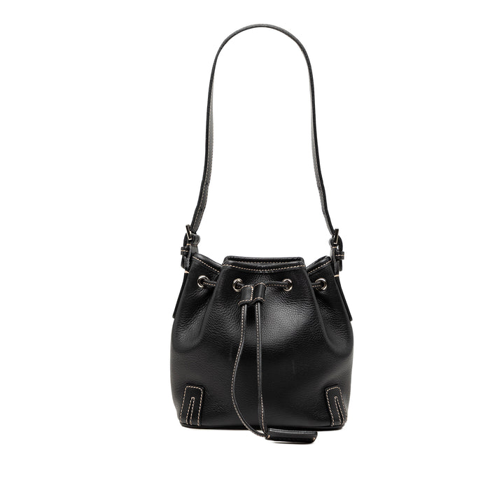 Burberry Cuir Drawstring Bucket Sac