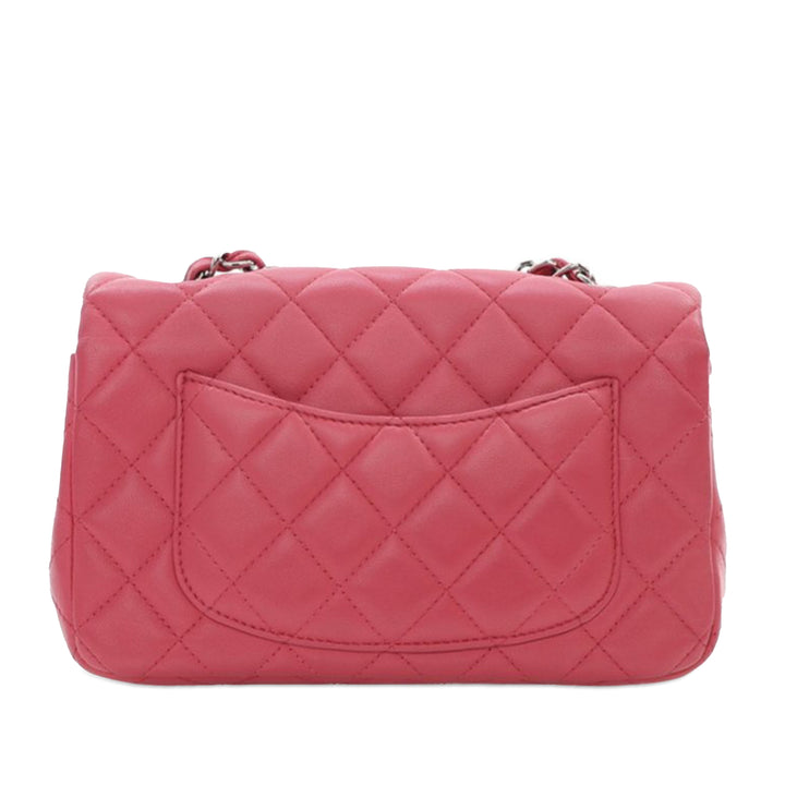 Chanel Classic Rectangulaire Rabat simple Mini Cuir d'agneau