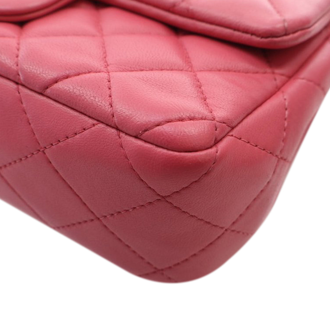 Chanel Classic Rectangulaire Rabat simple Mini Cuir d'agneau