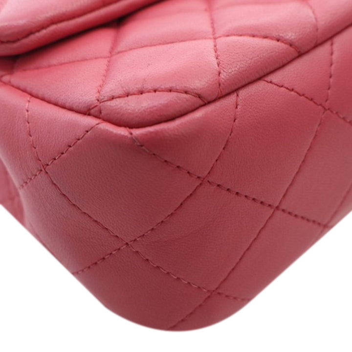 Chanel Classic Rectangulaire Rabat simple Mini Cuir d'agneau