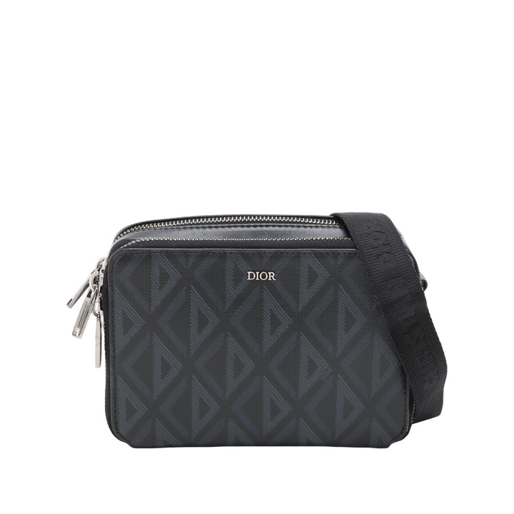 Dior Coated Toile CD Diamond Messenger Pochette
