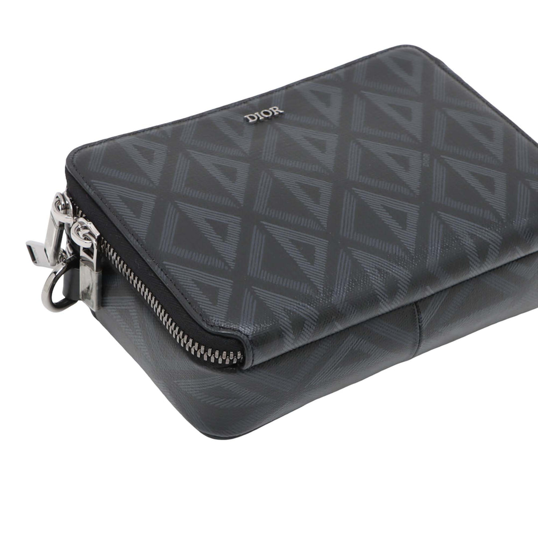 Dior Coated Toile CD Diamond Messenger Pochette