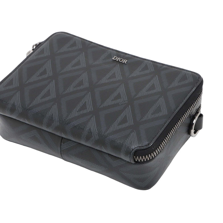 Dior Coated Toile CD Diamond Messenger Pochette