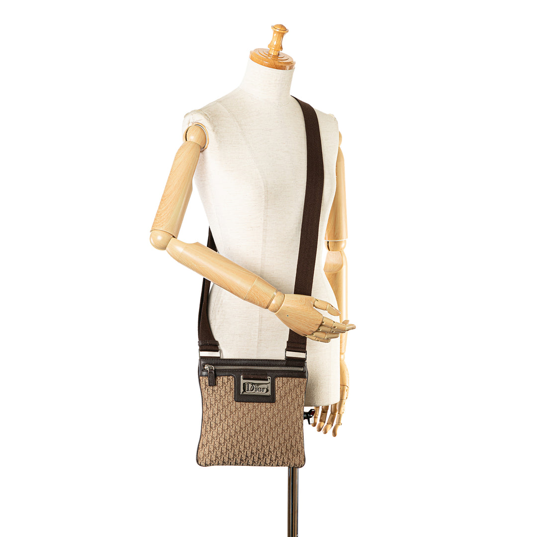 Diorissimo Trotter Canvas Street Chic Crossbody Brown - Gaby Paris