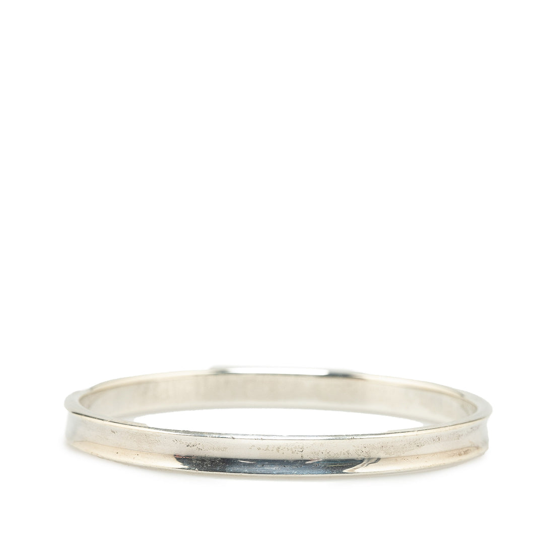 Sterling Silver 1837 Narrow Cuff Bangle Silver - Gaby Paris