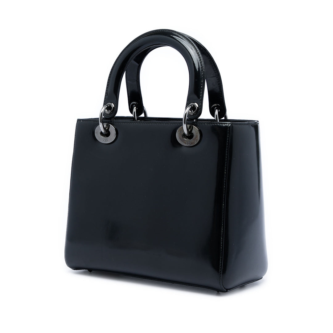 Dior Medium Cuir verni Lady Dior