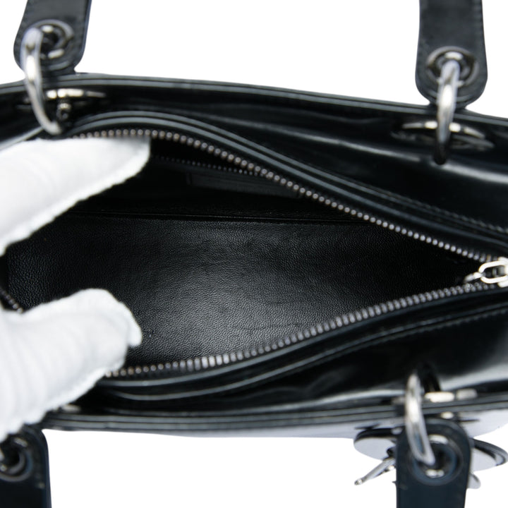 Dior Medium Cuir verni Lady Dior