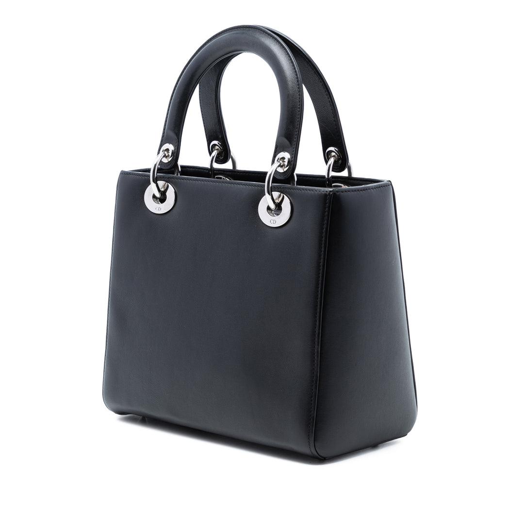 Dior Medium Cuir de veau brodé Flower Lady Dior