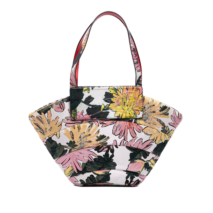 Christian Louboutin Toile brodé Loubishore Cabas Multi
