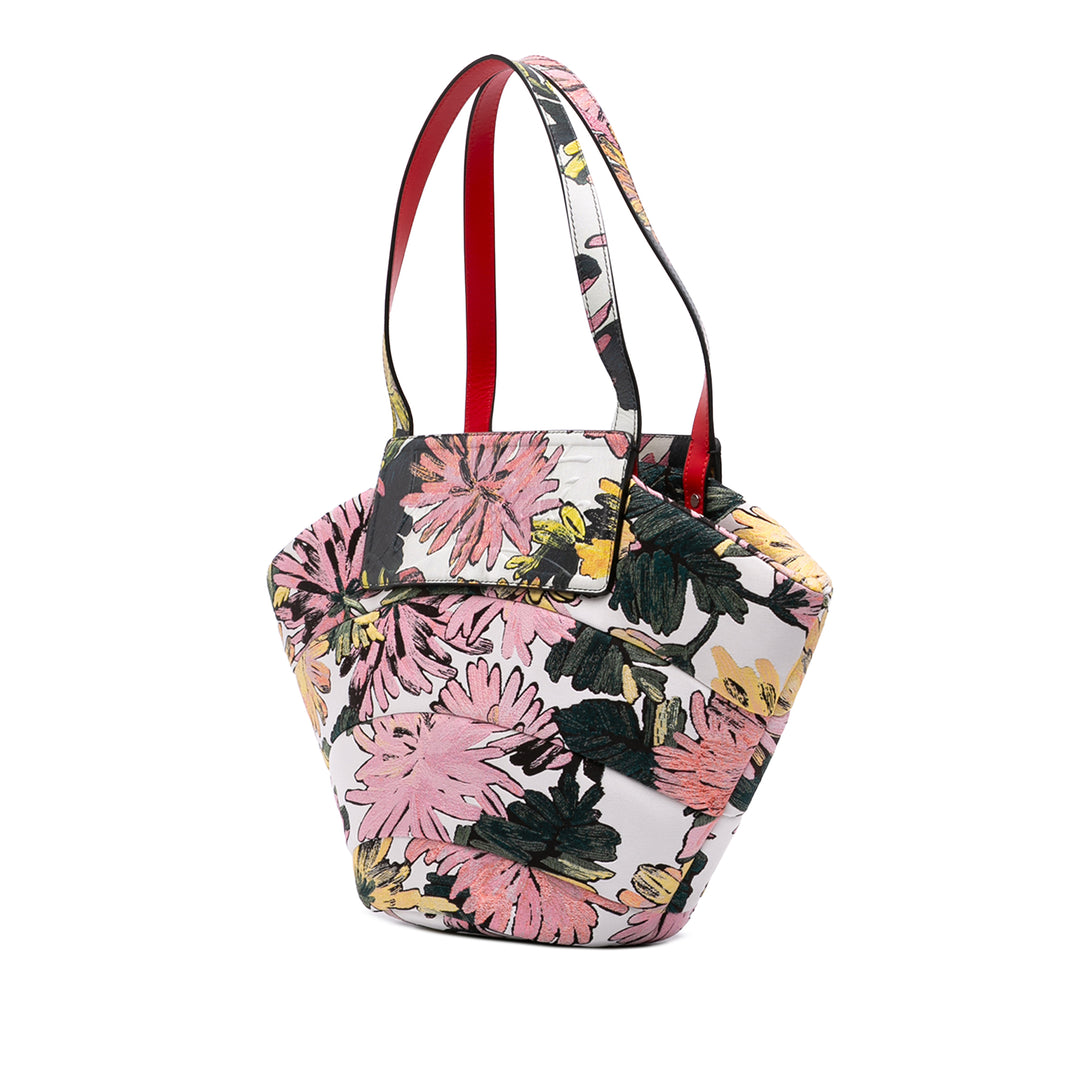 Christian Louboutin Toile brodé Loubishore Cabas Multi