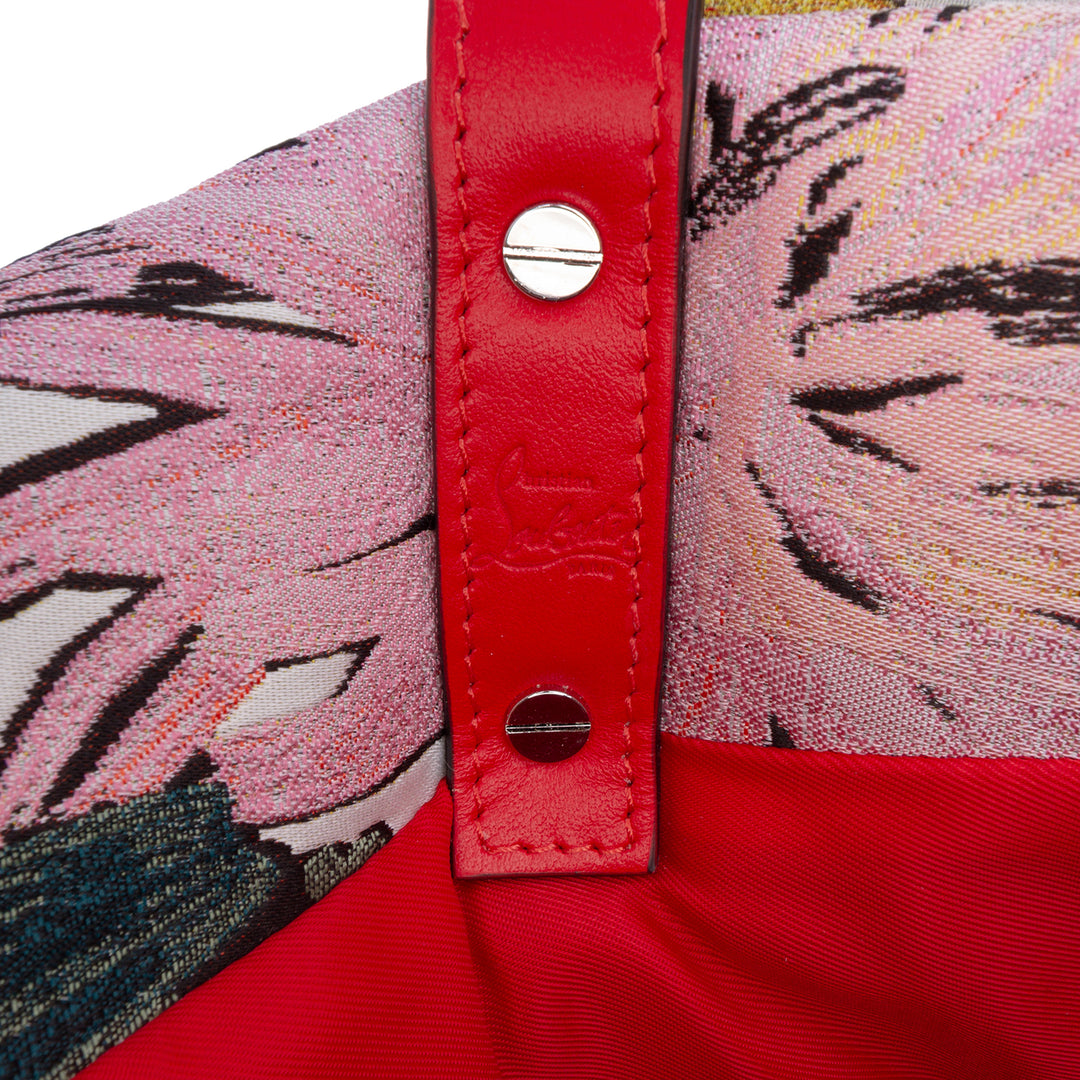 Christian Louboutin Toile brodé Loubishore Cabas Multi