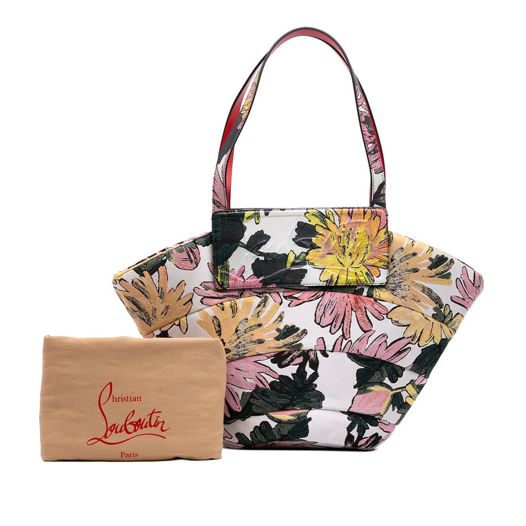Christian Louboutin Toile brodé Loubishore Cabas Multi