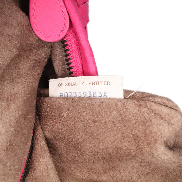 Medium Nappa Intrecciato Veneta Hobo Pink - Gaby Paris